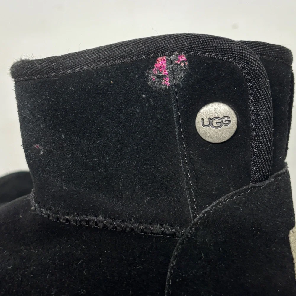 UGG Jona Mini Boot Black Kids Size 10 Toddler EU 27.5 Winter Boots